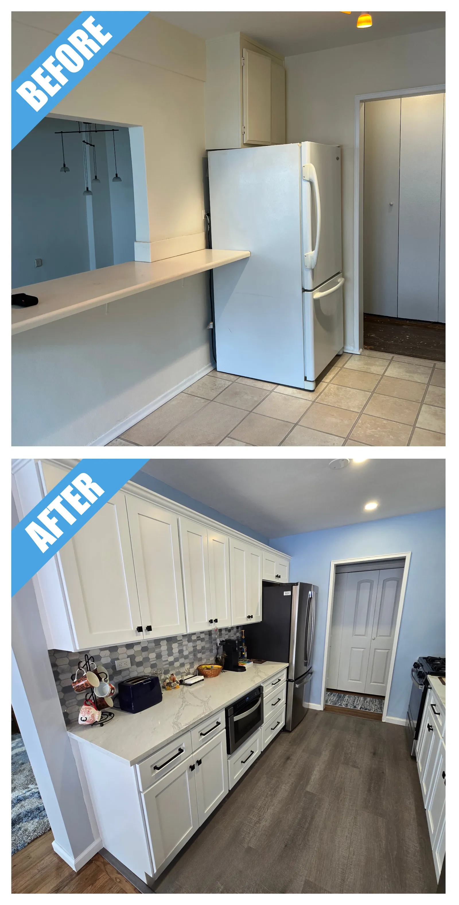 White Kitchen Remodel in Long Beach, NY by Class Remodeling — Project 2 project photo