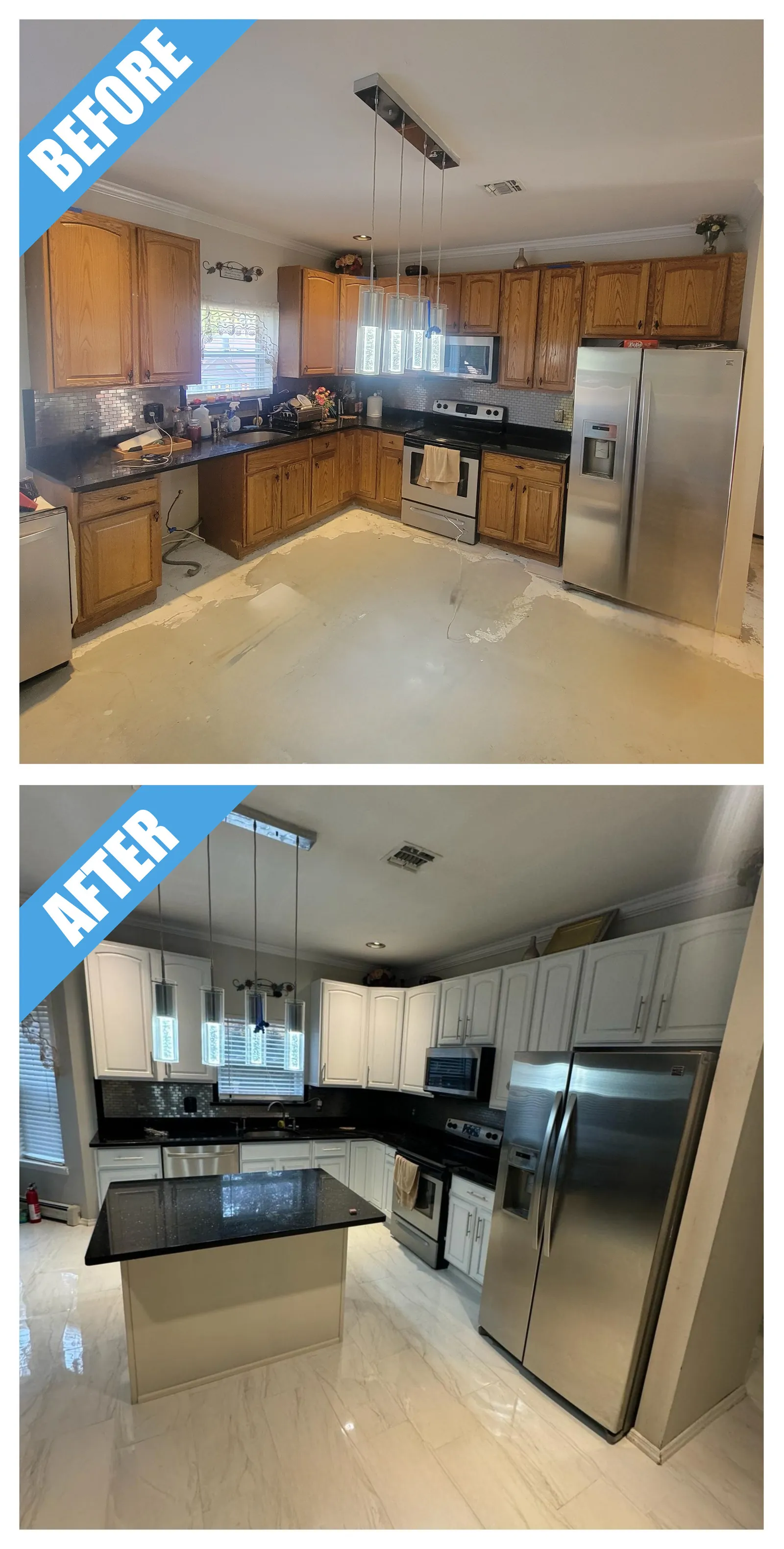 Light Kitchen Remodel in Nesconset, NY by Class Remodeling project photo