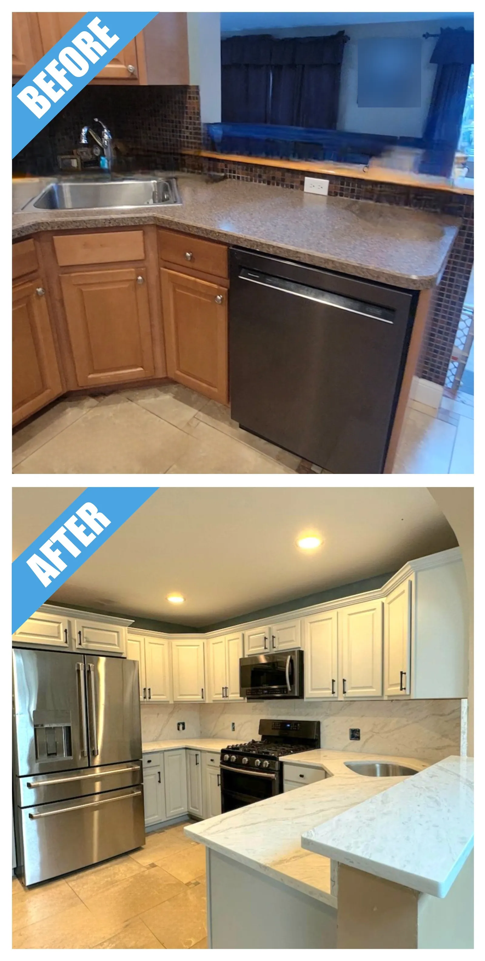 White Kitchen Remodel in North Merrick, NY by Class Remodeling — Project 2 project photo