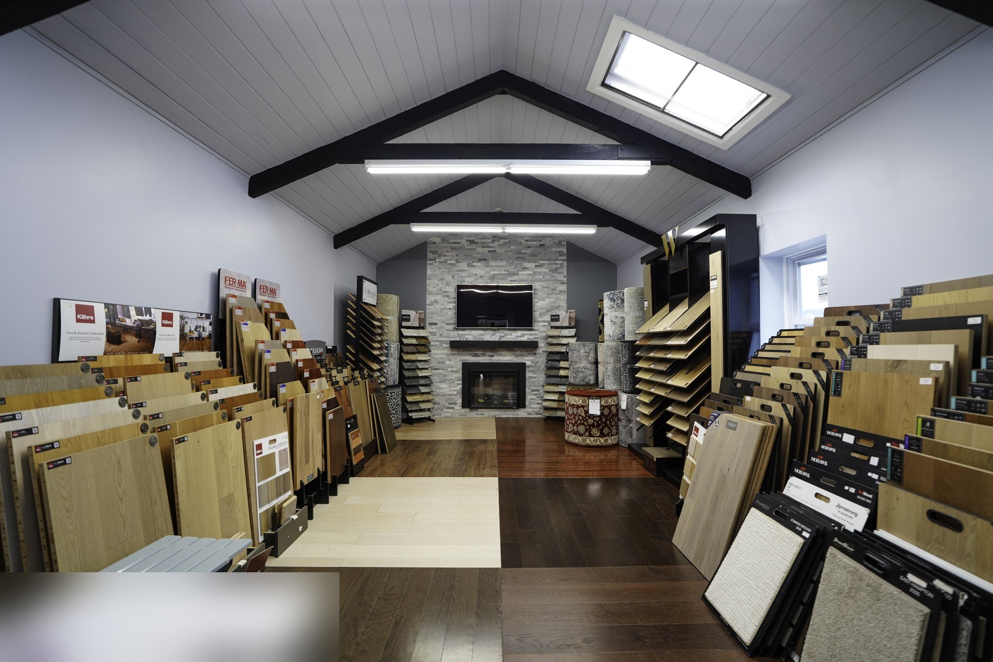 Flooring showroom hall at Class Remodeling, 29 Jerusalem Ave, Levittown, NY